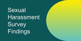 Graphic reading Sexual Harassment Survey Findings